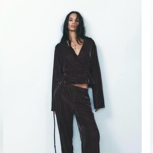 Zara Gorgeous Velvet Wrap Jacket
